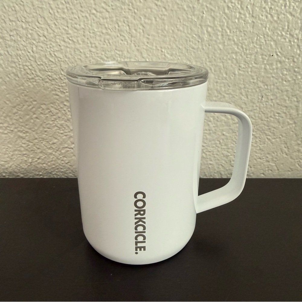 Corkcicle Travel Coffee Mug 16 Oz Triple Insulated Stainless Steel Cup White NEW